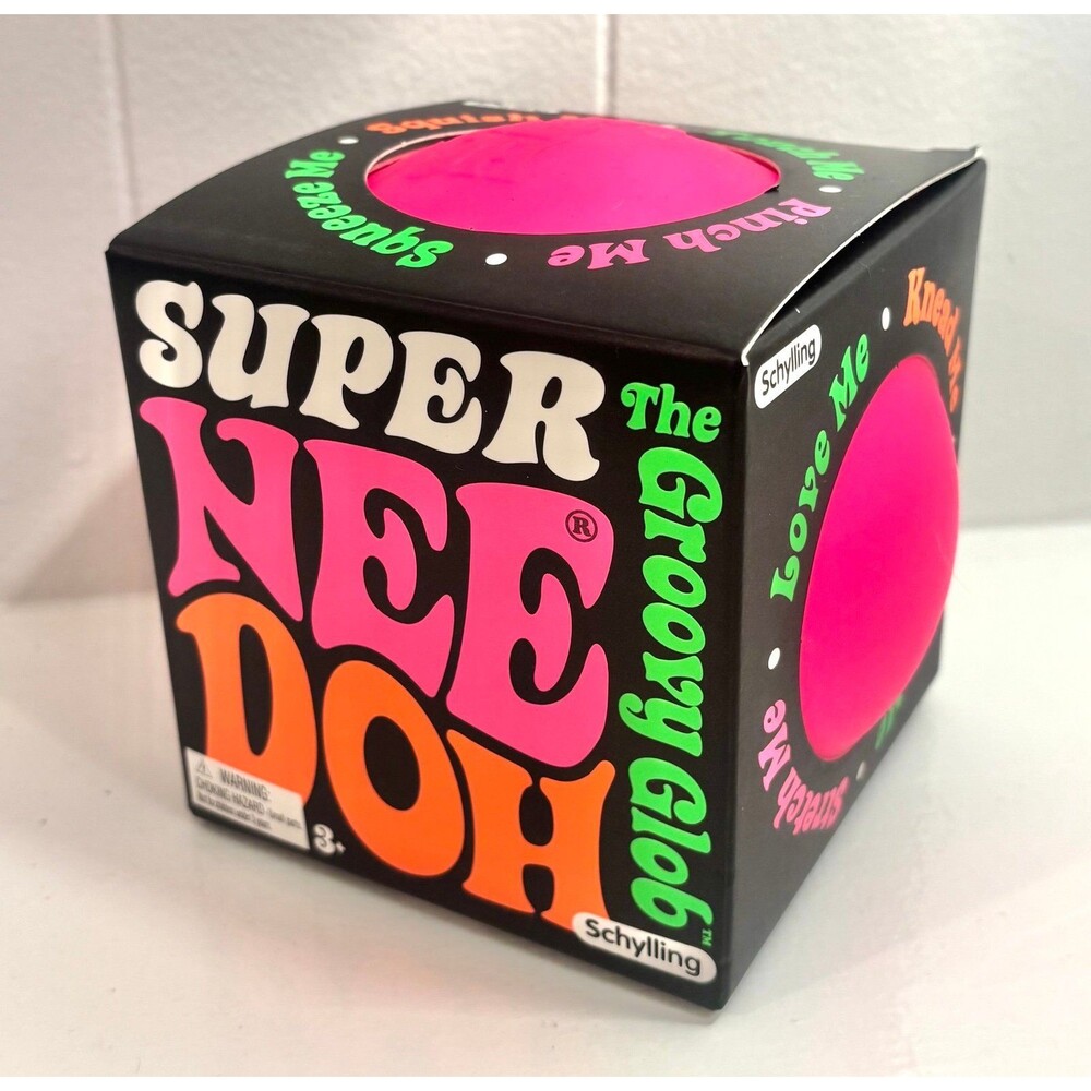 Brand new NeeDoh “Super Groovy Glob” Squishy Schylling Nee Doh Fidget Hot Pink